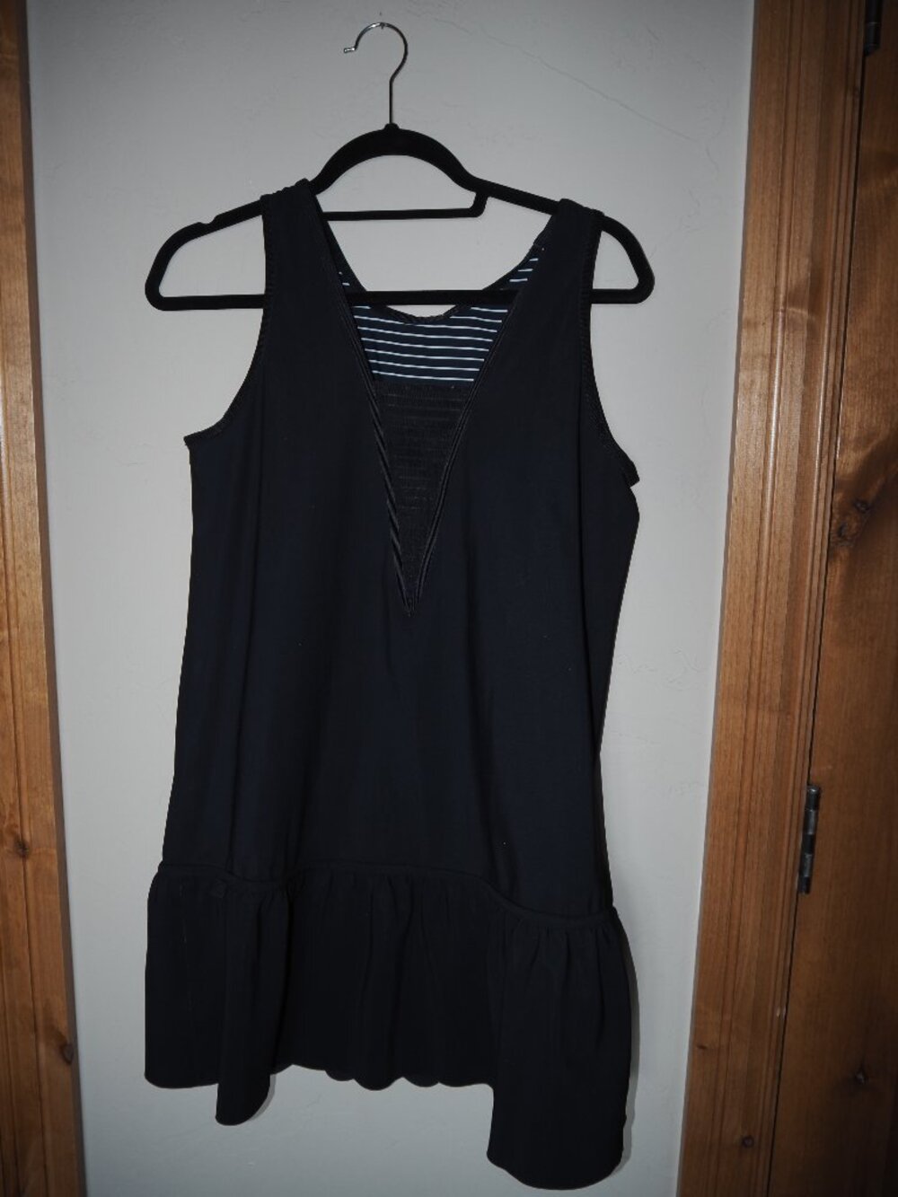 Lululemon Both Ways Reversible Dress Black Stripe Size 6